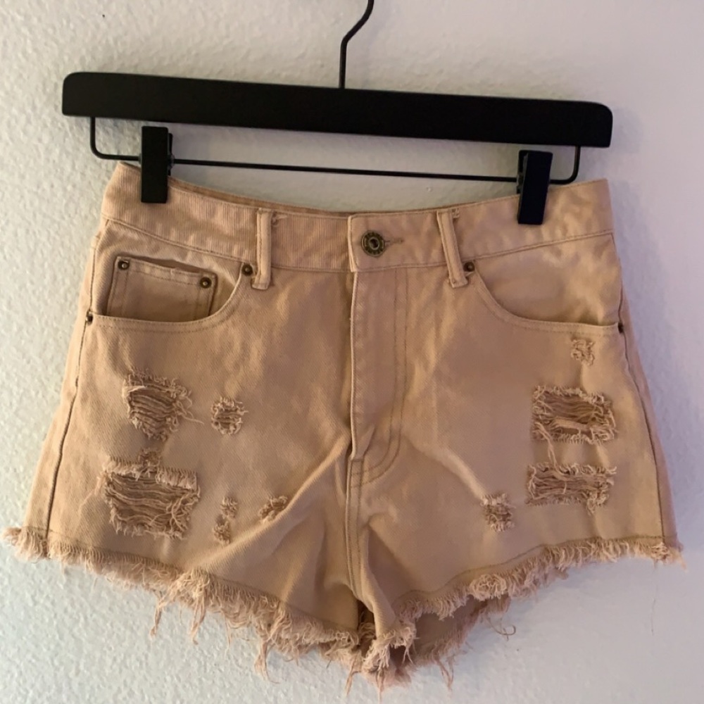 brown shorts